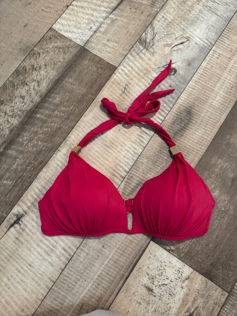 Victoria's Secret Hot Pink Halter Bikini Top